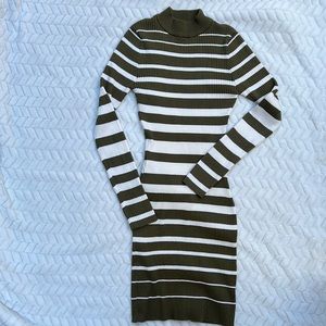 Ribbed slim fit dress